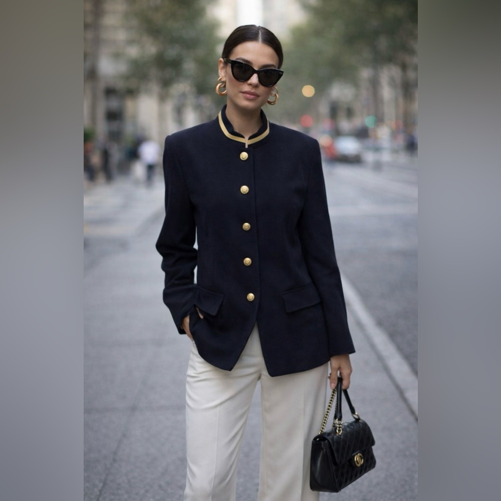 Vintage Navy Blue Blazer
